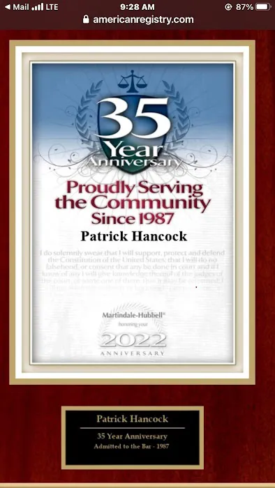 Law Offices of Patrick L. Hancock - Criminal Defense Attorney Picture 7