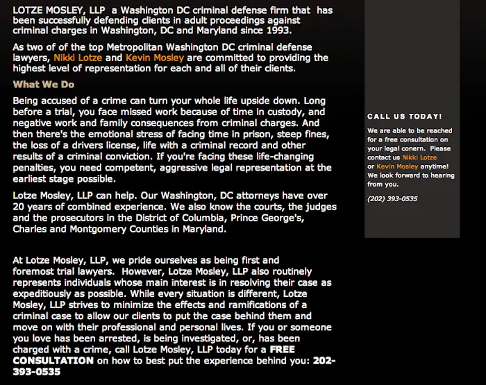Lotze Mosley PLLC - Washington, D.C. Criminal Law Lawyers Picture 9